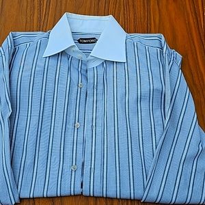 Tom Ford gray striped dress shirt 16.5 neck, 42